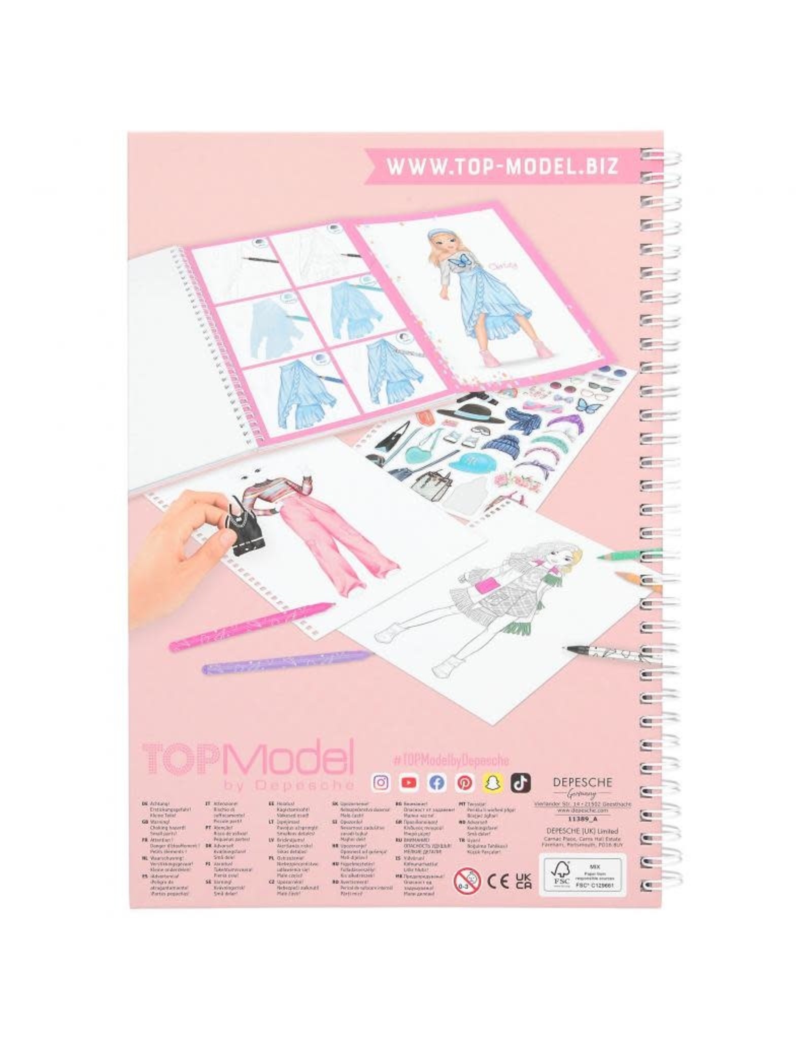 TOPMODEL TOPModel kleurboek met kleurpotloden