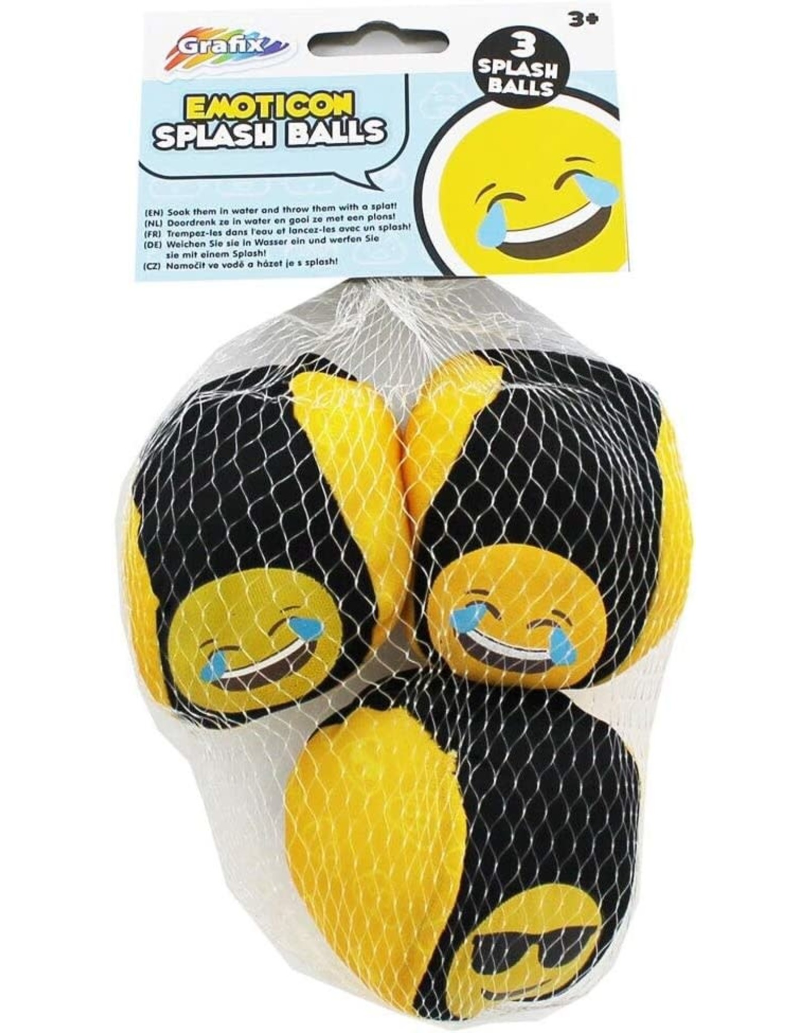 GRAFIX Grafix Emoticon Splash Balls 3 stuks