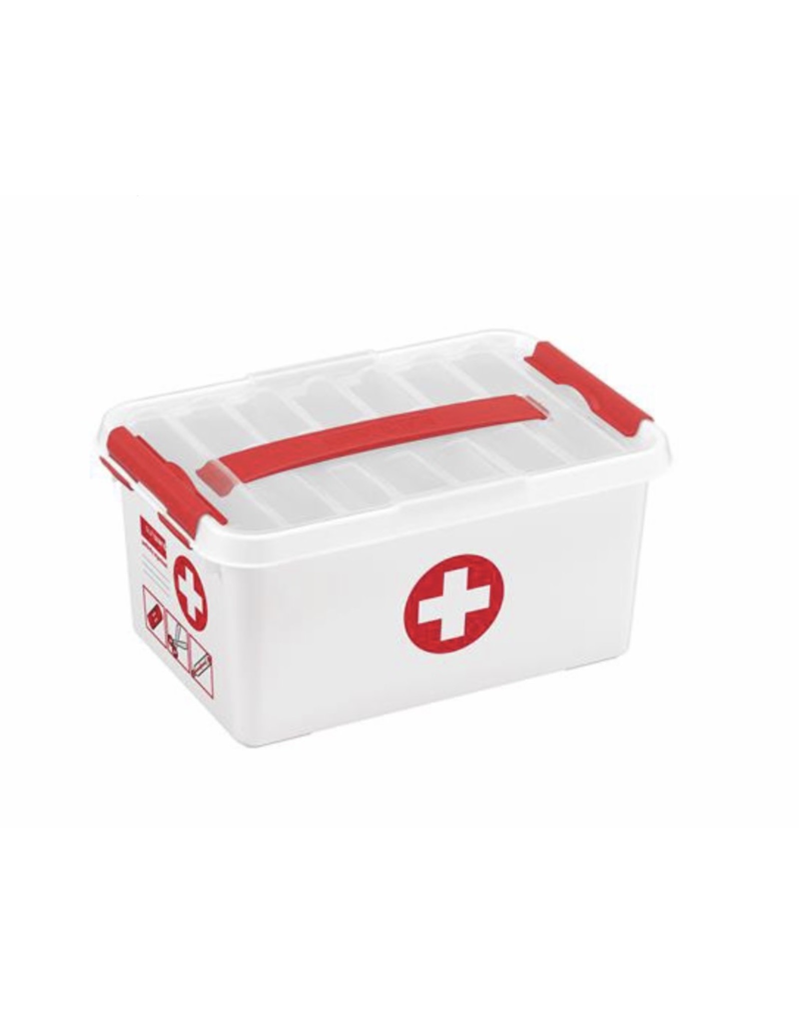 SUNWARE Q-LINE EHBO DOOS MET INZET 6L WIT ROOD 30 x 20 x 14 cm