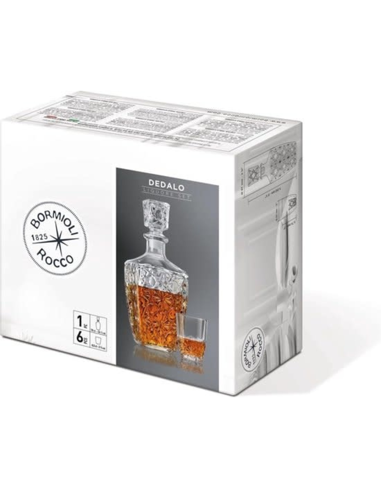 BROMIOLI Bormioli Rocco Dedalo Whiskeyset - 7-delig - Glas