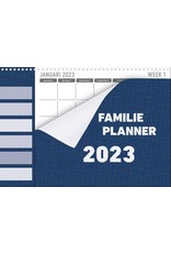 MGP CARDS MGPcards - Family planner XL 2023 - Week begint op Maandag - Blauw