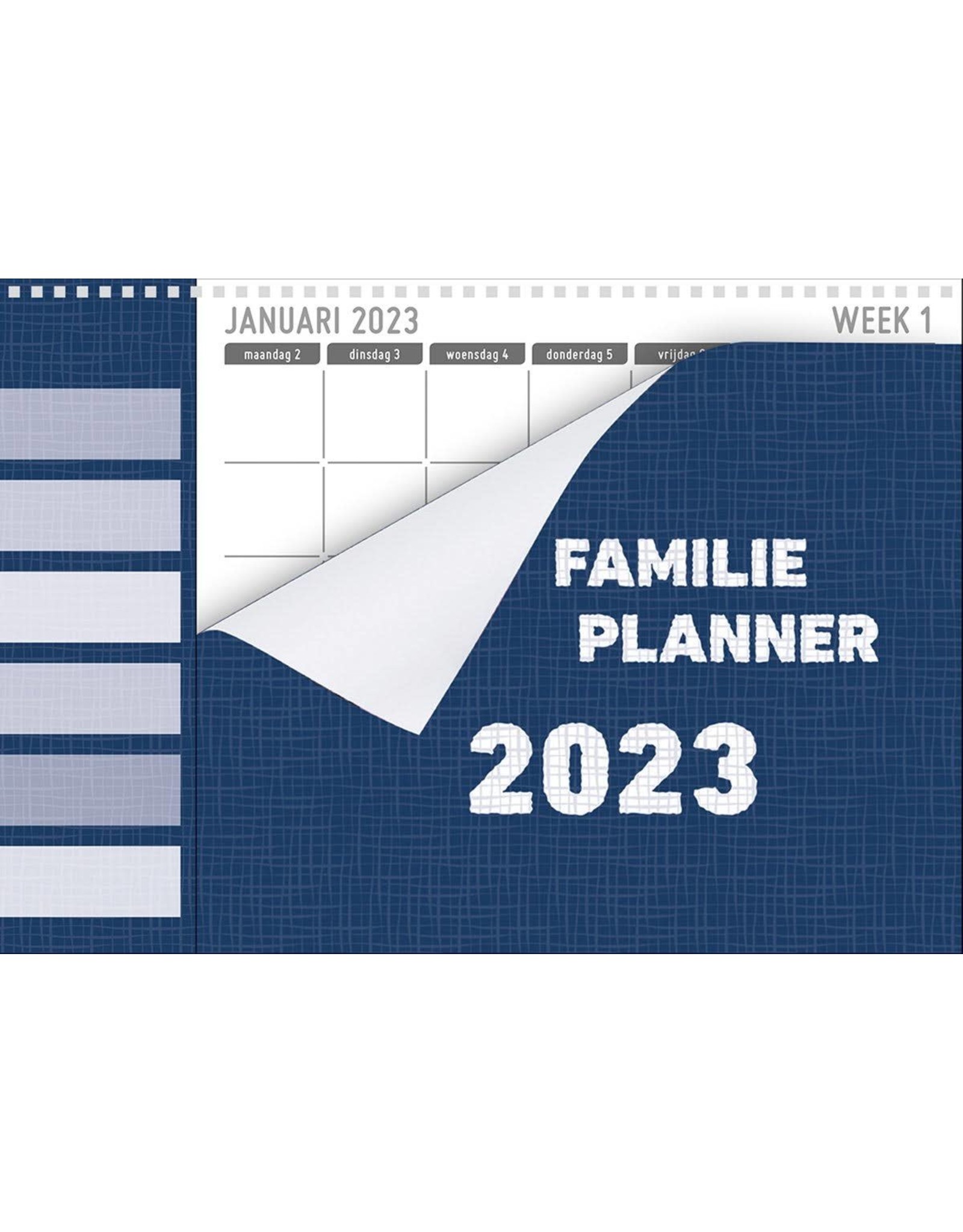 MGP CARDS MGPcards - Family planner XL 2023 - Week begint op Maandag - Blauw