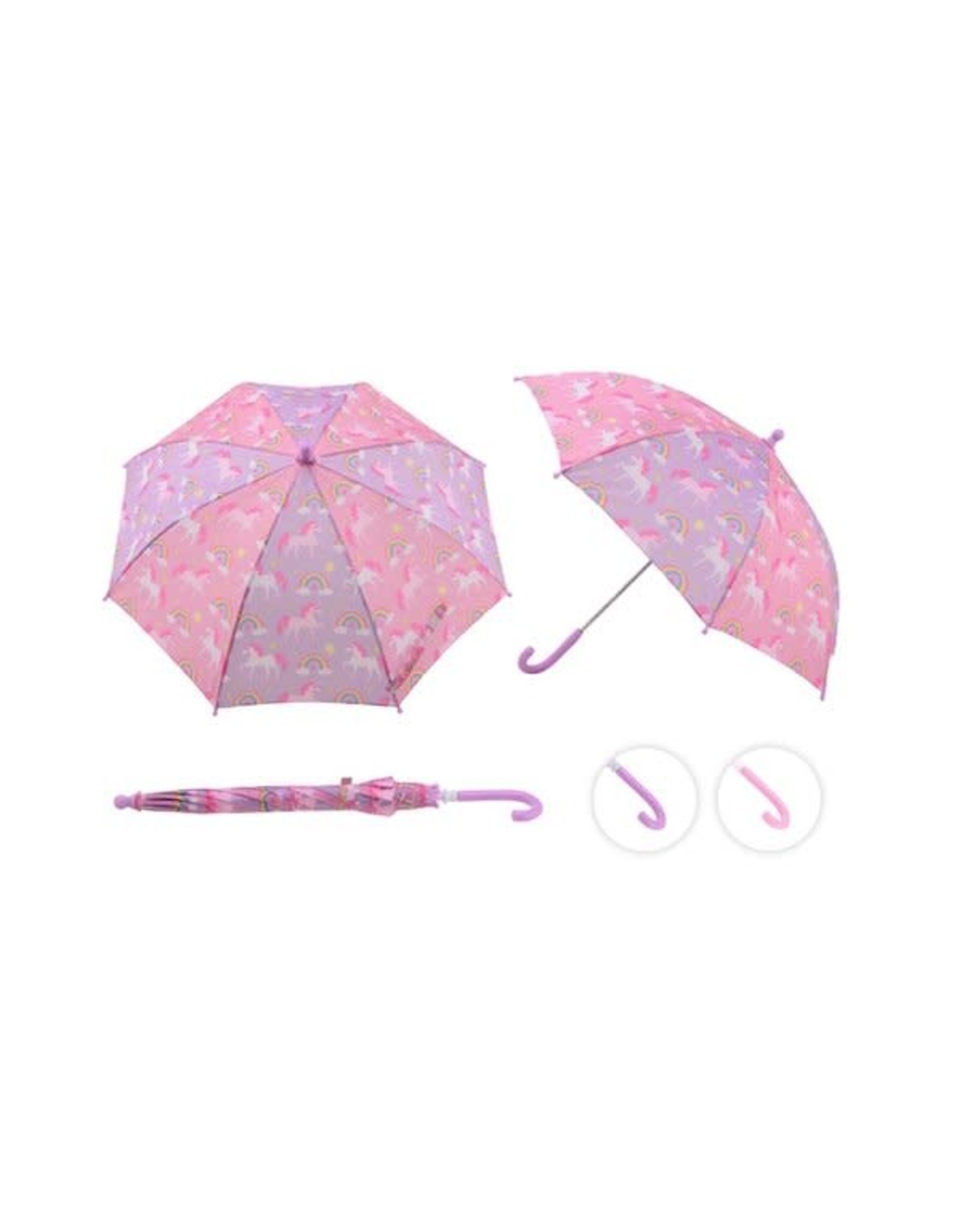 JOHNTOYS Meiden paraplu eenhoorn en regenboog