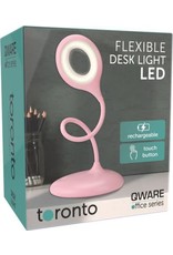 QWARE Flexibele bureaulamp Roze