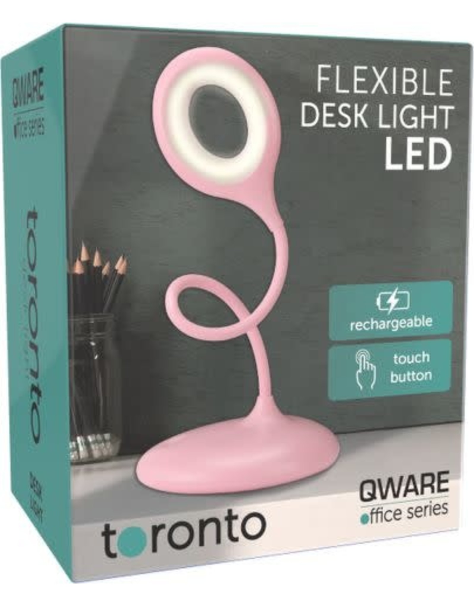 QWARE Flexibele bureaulamp Roze