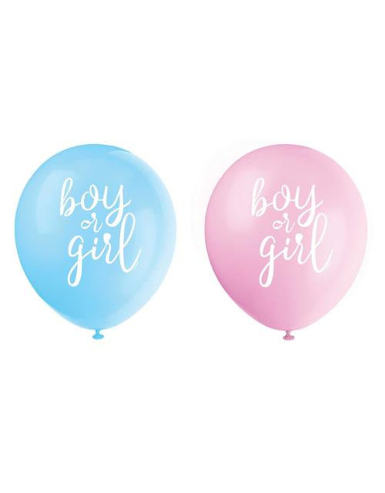 Haza Ballonnen Gender Reveal "Boy or Girl" - 8 stuks