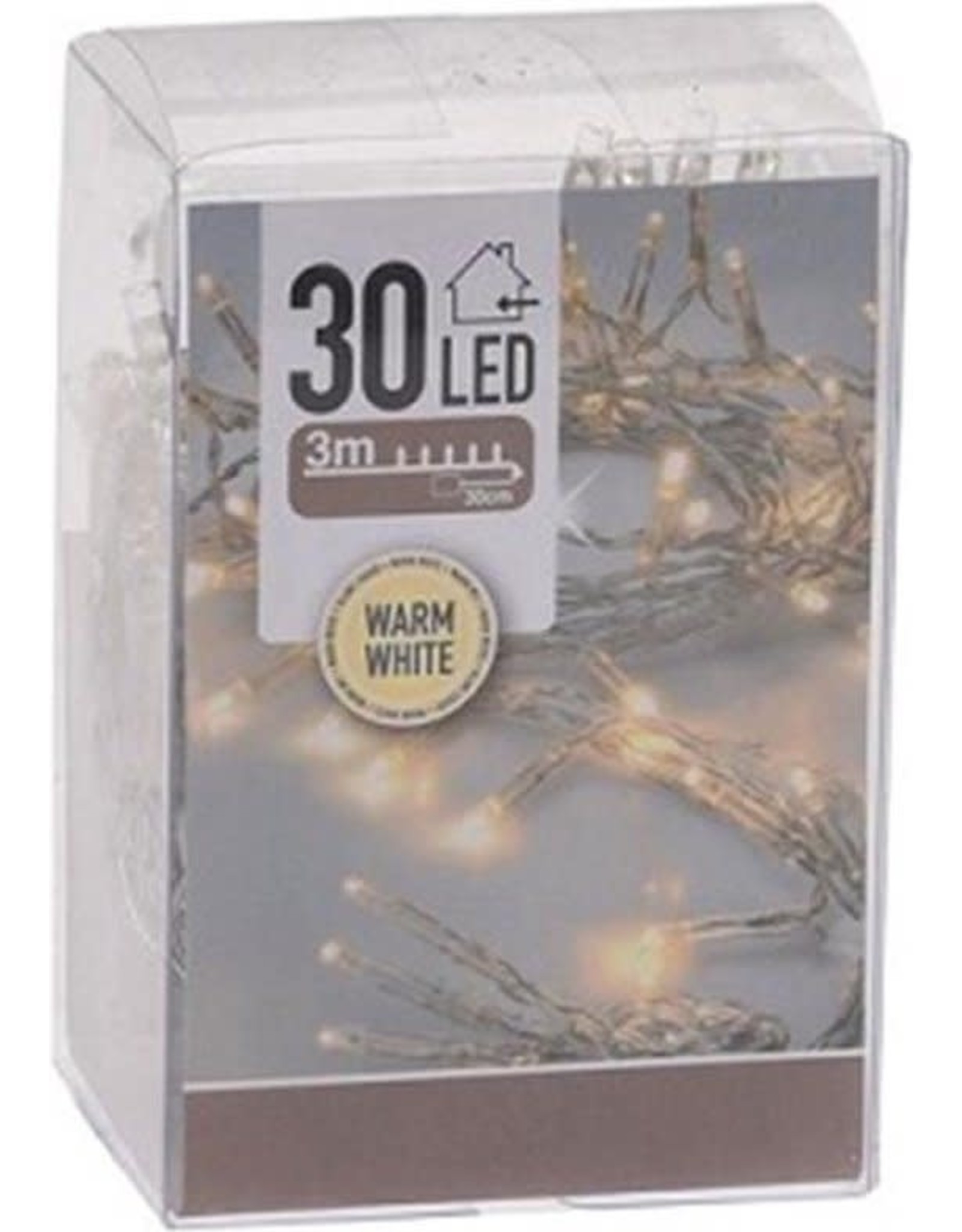 LED LEDverlichting 30 lamps warm wit met timer