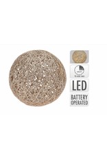 Deco Bal 20LED 20cm met glitter - Goud