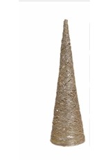 Deco Kegel 20LED 40cm met glitter - Goud