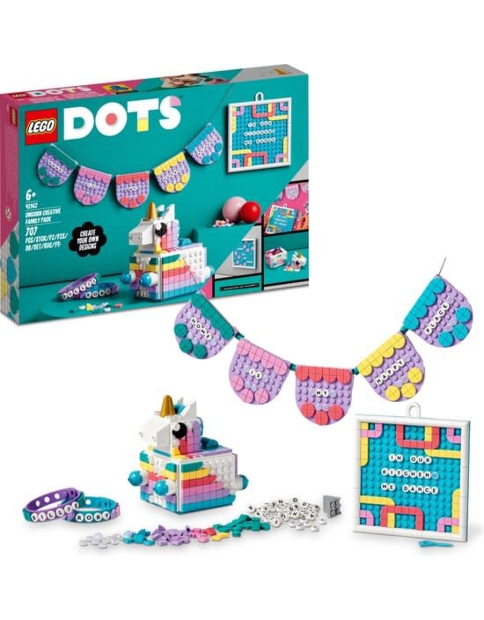 Lego Dots LEGO DOTS Eenhoorn creatieve gezinsset  41962