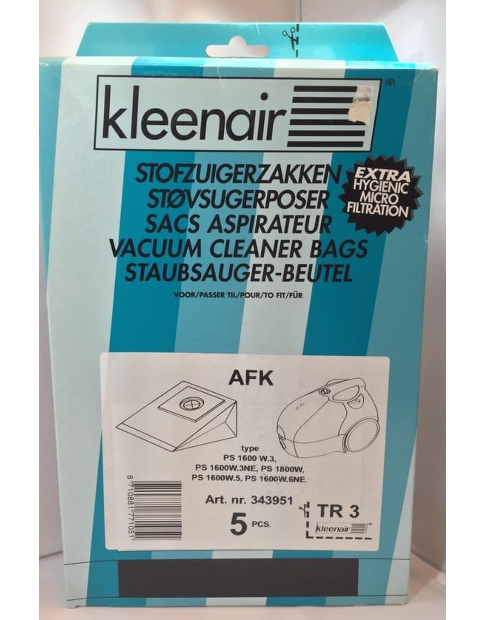 verfrommeld beoefenaar Rally KLEENAIR Kleenair TR 3 stofzuiger zak papier met micro filtration - AFK  stofzuigerzakken - H-BLOK & TOYS