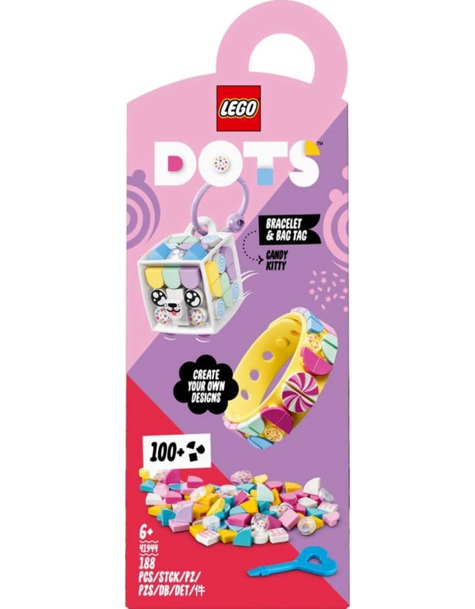 LEGO LEGO DOTS Snoepkatje Tassenhanger - 41944 Er