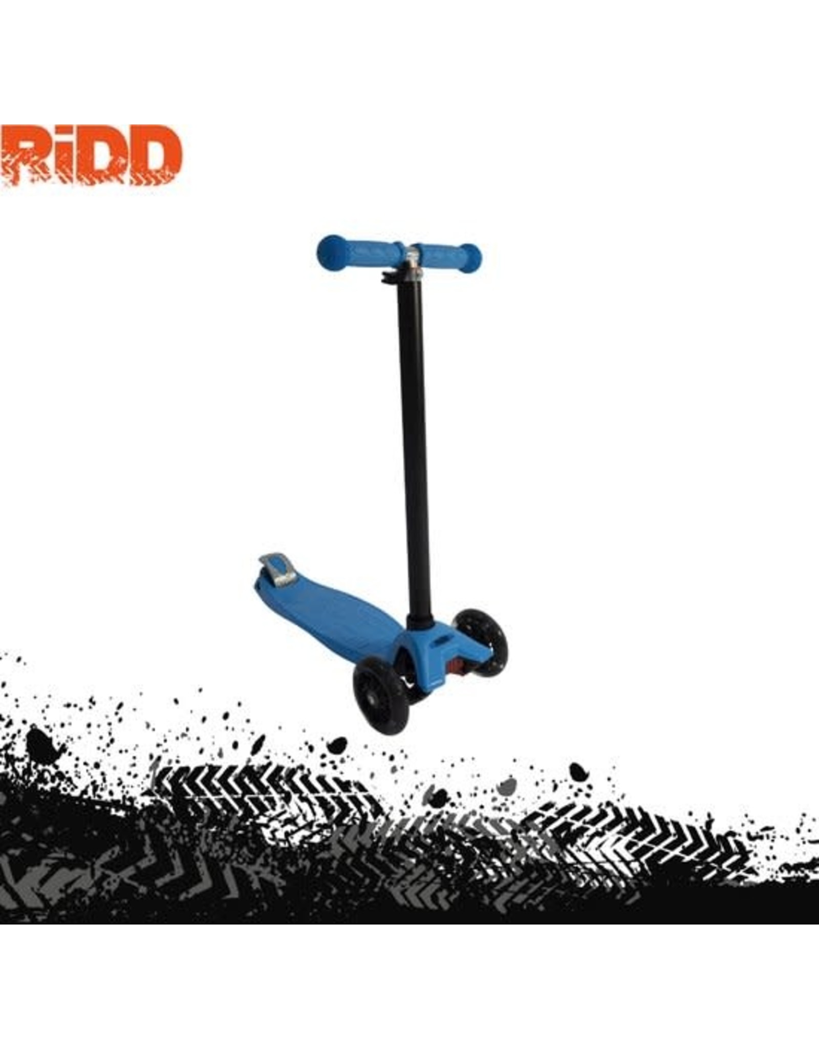 RIDD RiDD Kids Scooter - Stunt Scooter - Step - ABEC-7 - Vanaf 3 jaar - 2 Achterwielen met LED verlichting - RVS Rem - Blue - Blauw