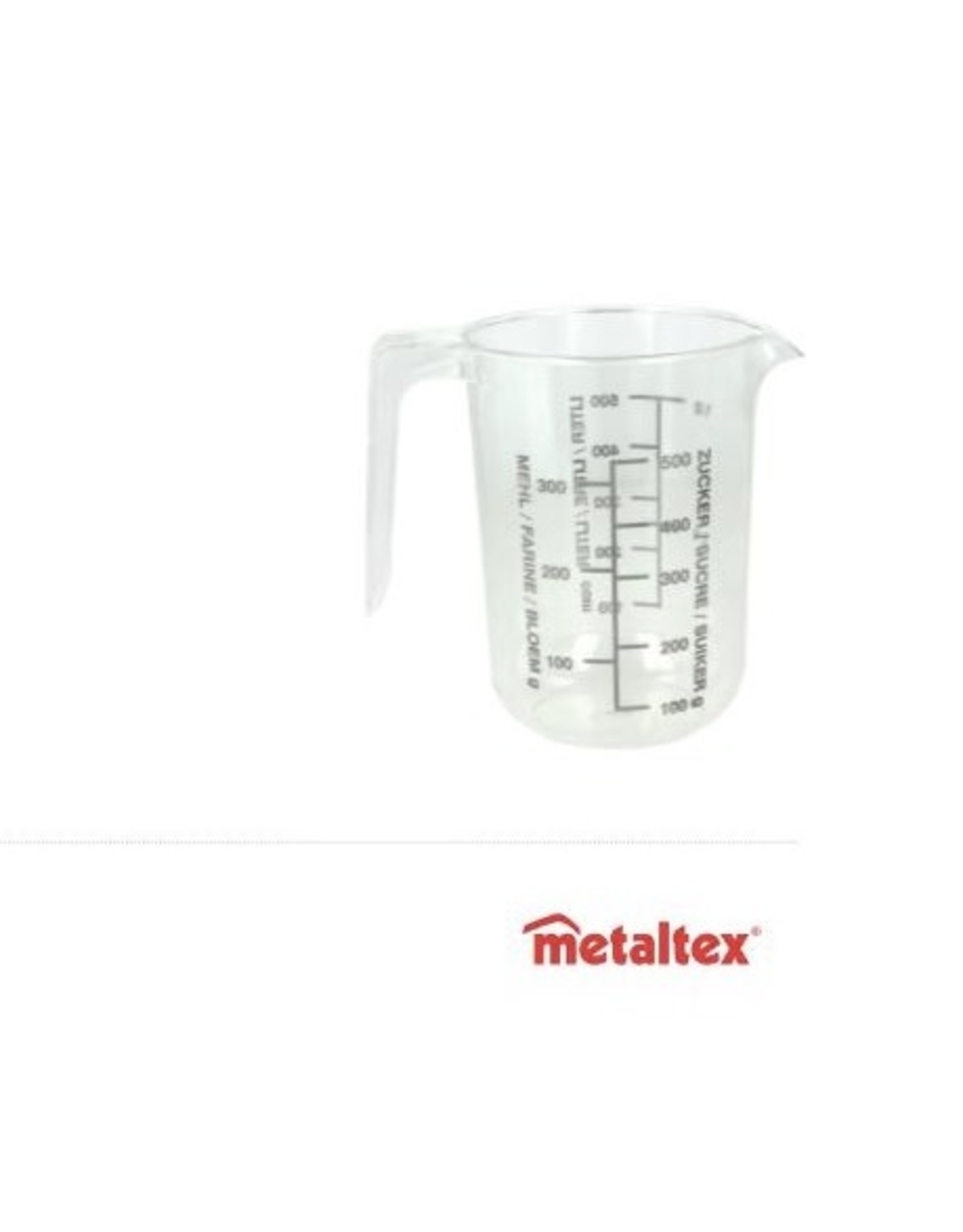 METALTEX Metaltex Maatbeker 1000 Ml Transparant