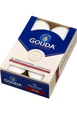 BOLSIUS Gouda Waxinelichten wit 10 uur 12 stuks