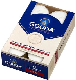 BOLSIUS Gouda Waxinelichten wit 10 uur 12 stuks