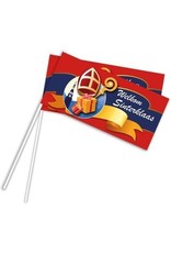 Haza Zwaaivlag Sinterklaas 22 X 12 Cm Papier Rood