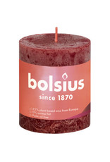 BOLSIUS Rustiek Stompkaars 80/68 Velvet Red