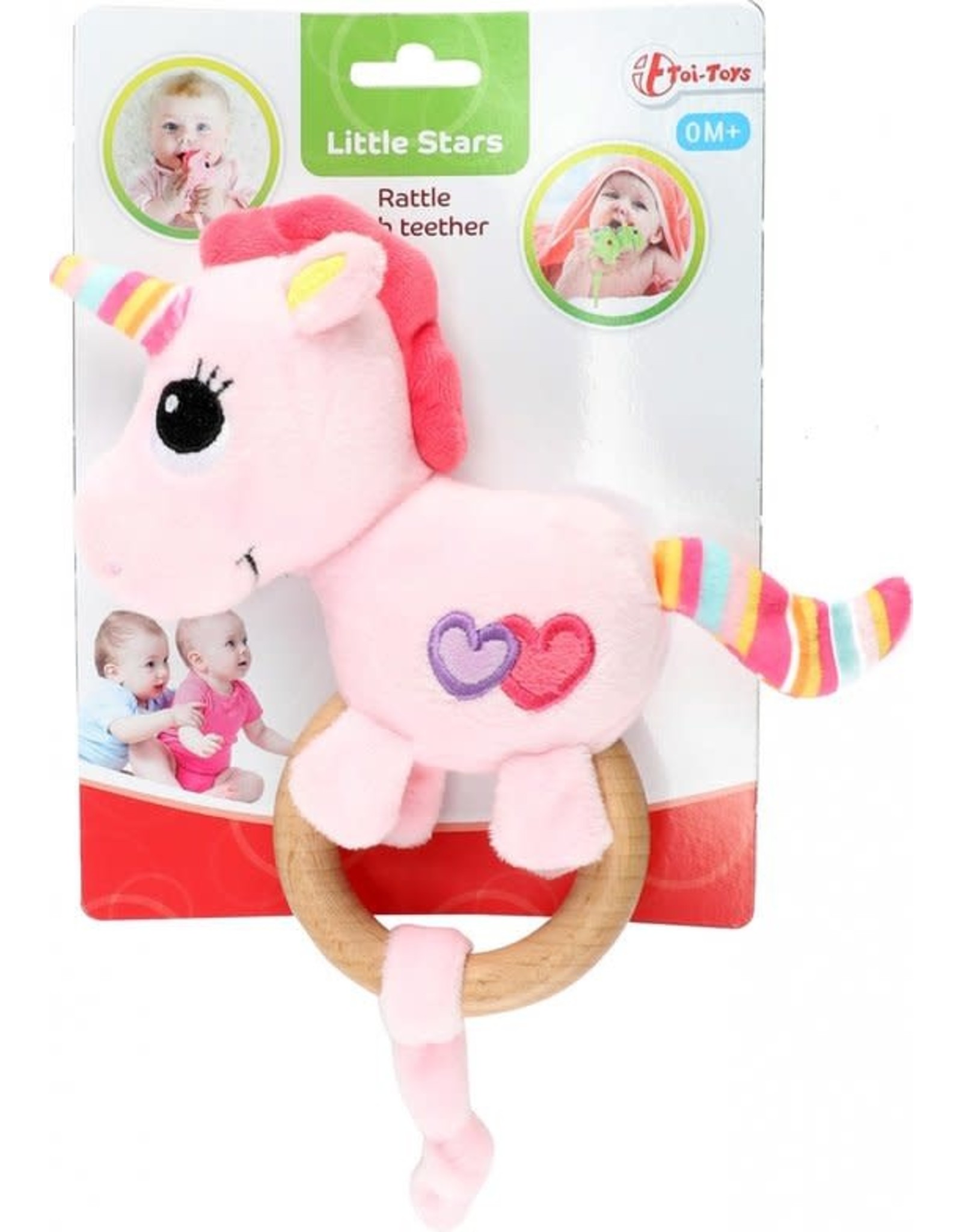 TOI TOYS LITTLE STARS Baby rammelaar bijtring Eenhoorn