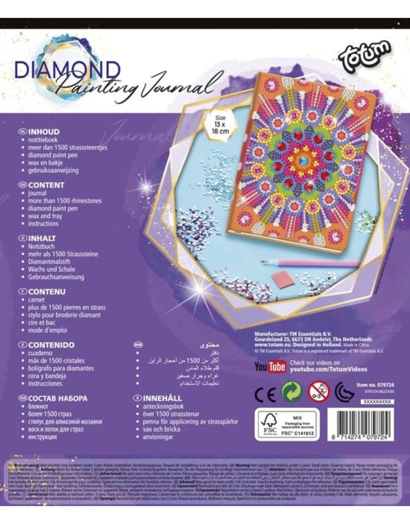 TOTUM Totum Diamond Paint Dagboek - Mandala