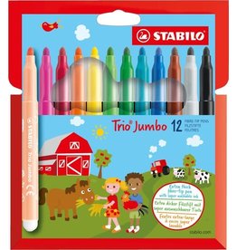 STABILO STABILO Trio Jumbo etui 12 stuks