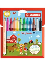 STABILO STABILO Trio Jumbo etui 12 stuks