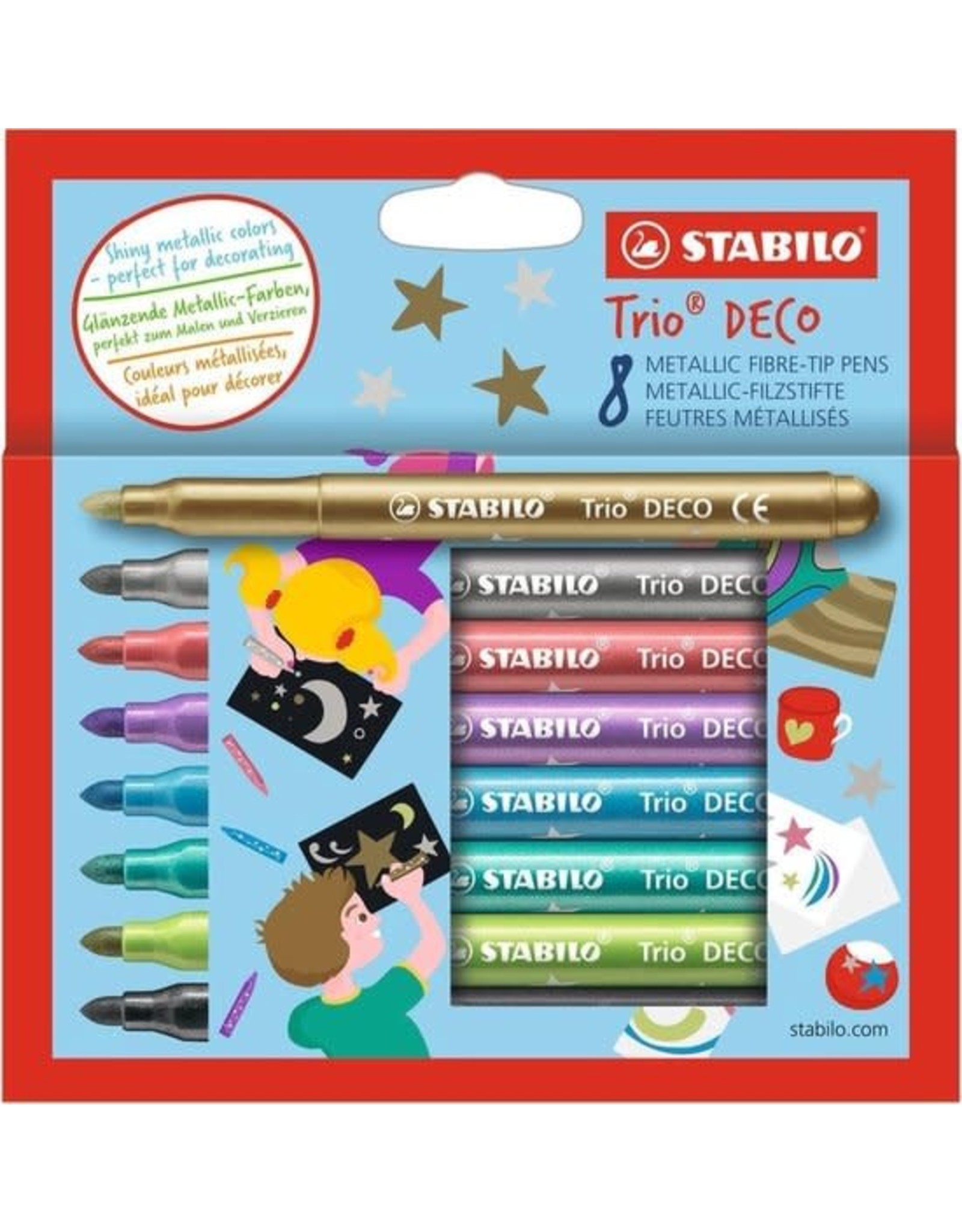 STABILO STABILO Trio Deco etui 8 stuks