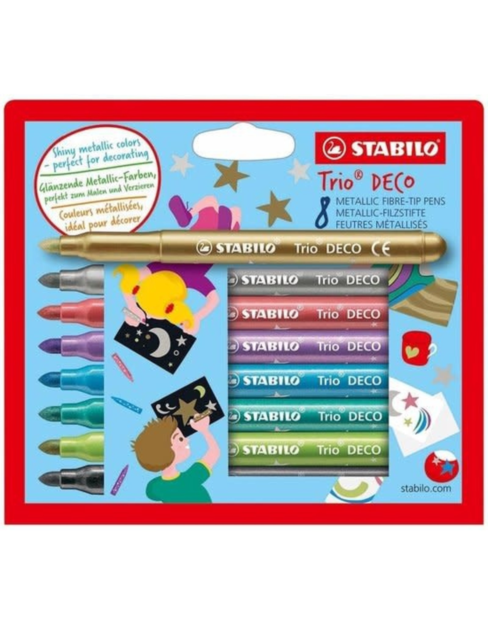STABILO STABILO Trio Deco etui 8 stuks
