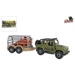 Dino World Dinoworld DIY 4x4 auto met trailer 33cm