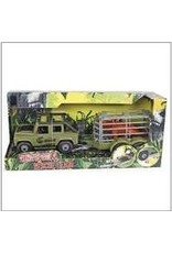 Dino World Dinoworld DIY 4x4 auto met trailer 33cm