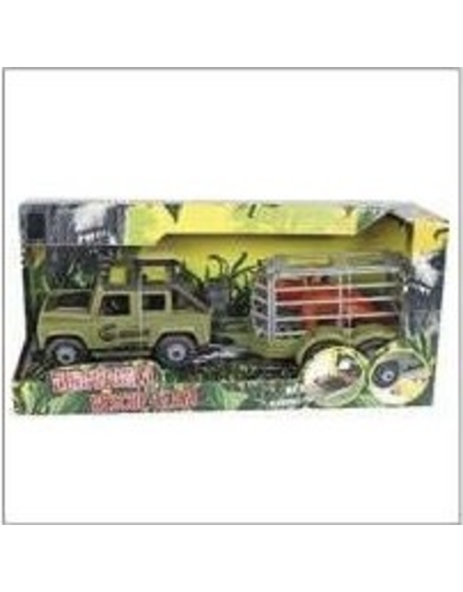 Dino World Dinoworld DIY 4x4 auto met trailer 33cm