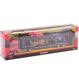 JOHNTOYS Super Cars Die-cast Autotransporter -Super Cars Die-cast Autotransporter met 3 auto's