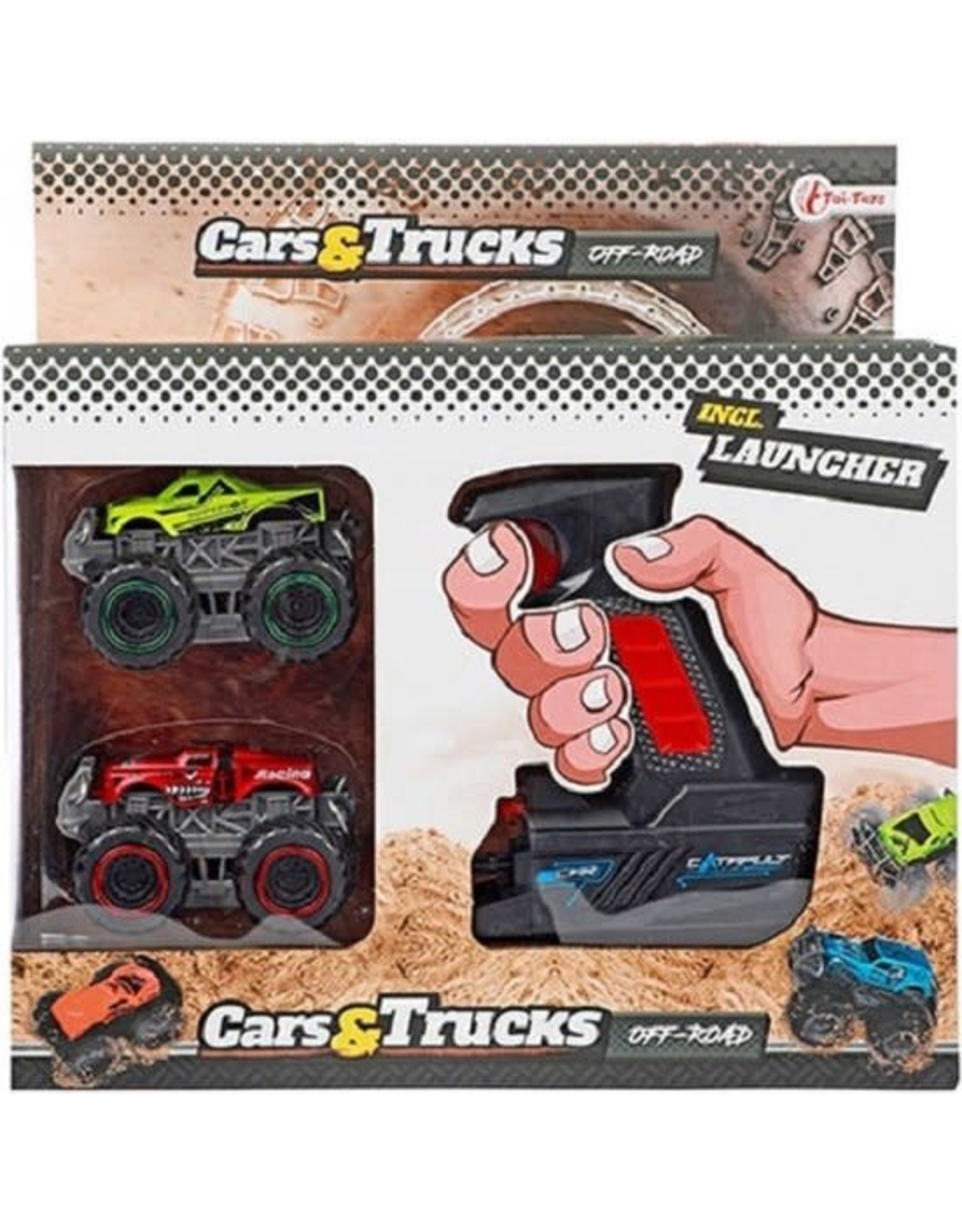 TOI TOYS Monster trucks set-Toi-Toys Cars and Trucks Monstertruck afschieter (20154Z-ASS)