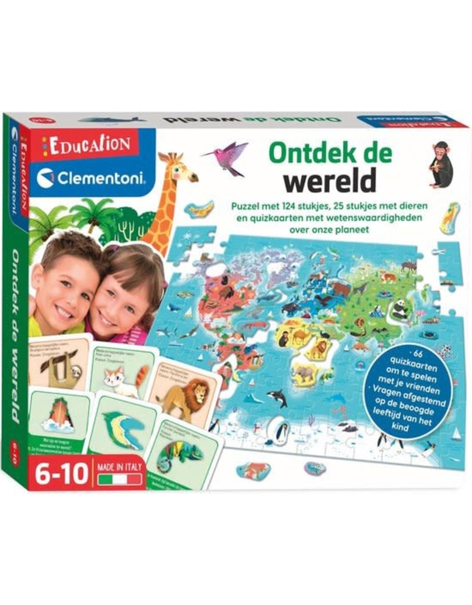 Wennen aan vluchtelingen geloof CLEMENTONI Clementoni Klassieke Educatieve Spellen - Ontdek de Wereld, Educatief  Spel, 6-10 jaar - 56040 - H-BLOK & TOYS