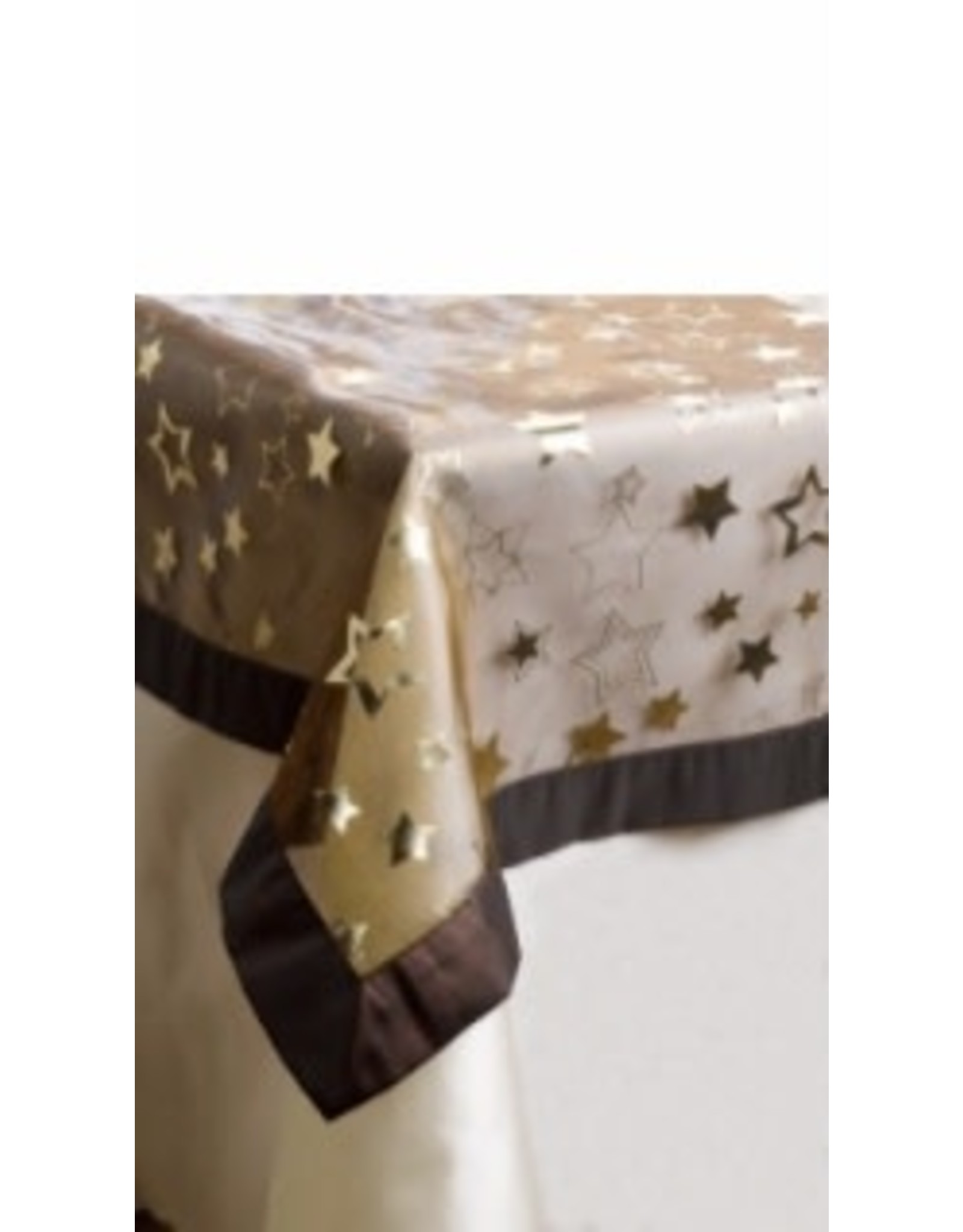 2 Lif Organza de luxe Polaris tafelkleed goud 150 cm x 2,5 mtr