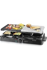 Emerio Emerio RG-126708 - Raclette - Grill Plaat - Steen - 8 Pannetjes - Regelbare Thermostaat