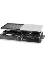 Emerio Emerio RG-126708 - Raclette - Grill Plaat - Steen - 8 Pannetjes - Regelbare Thermostaat