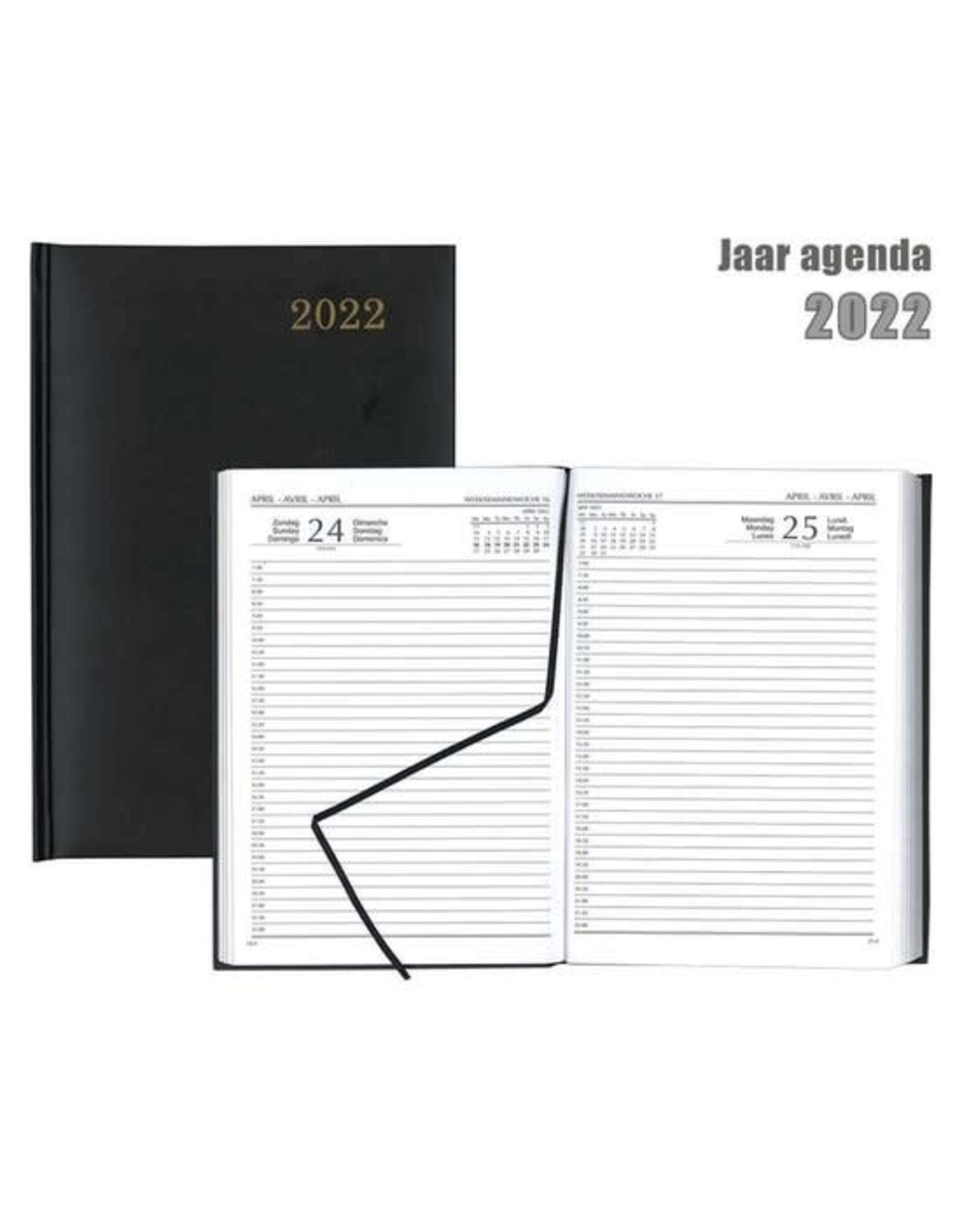 Bureau-agenda 2023 - Leader Luma A5 - Zwart