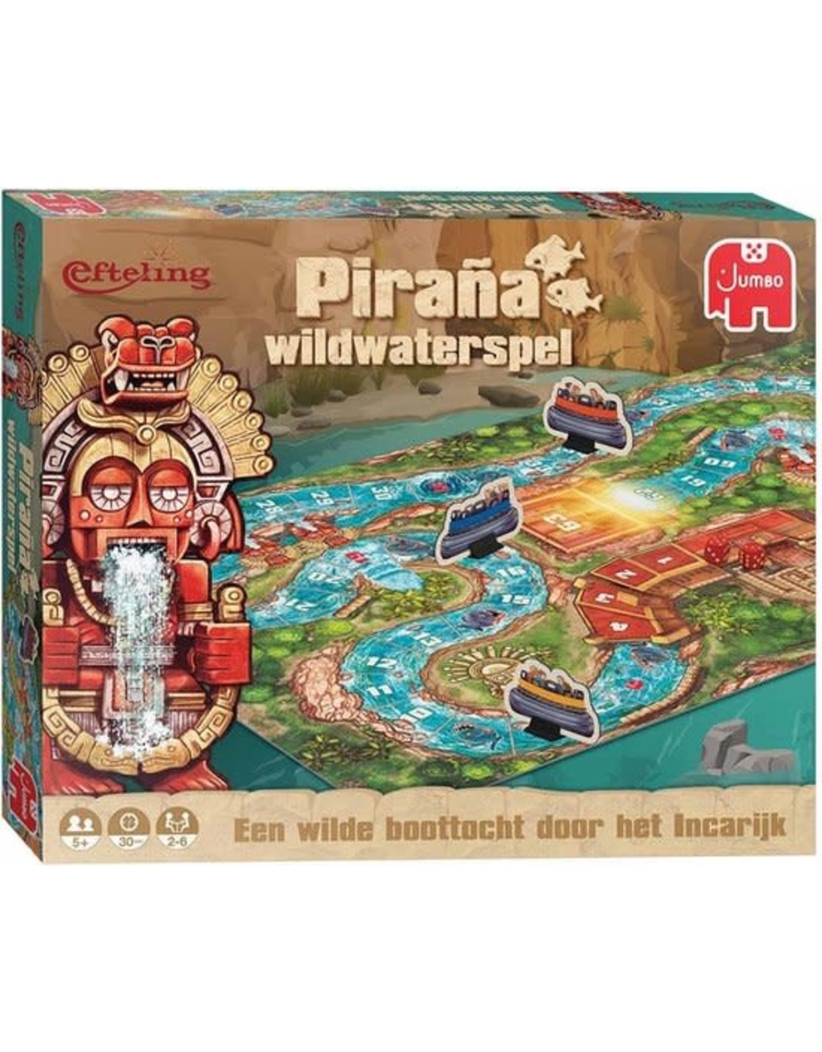 JUMBO Jumbo Ganzenbord Efteling - Pirana Wildwaterspel Bordspel