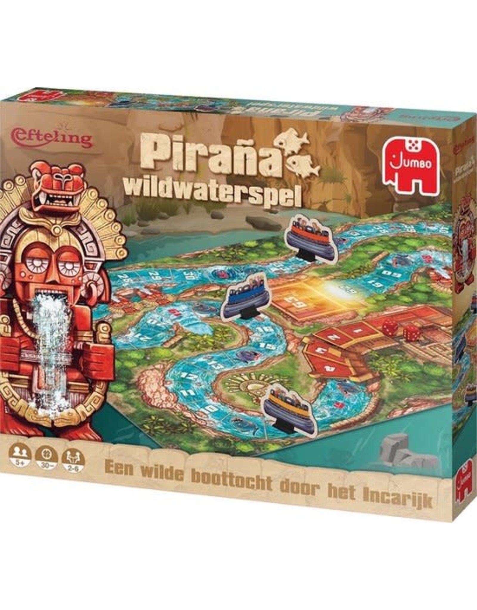 JUMBO Jumbo Ganzenbord Efteling - Pirana Wildwaterspel Bordspel