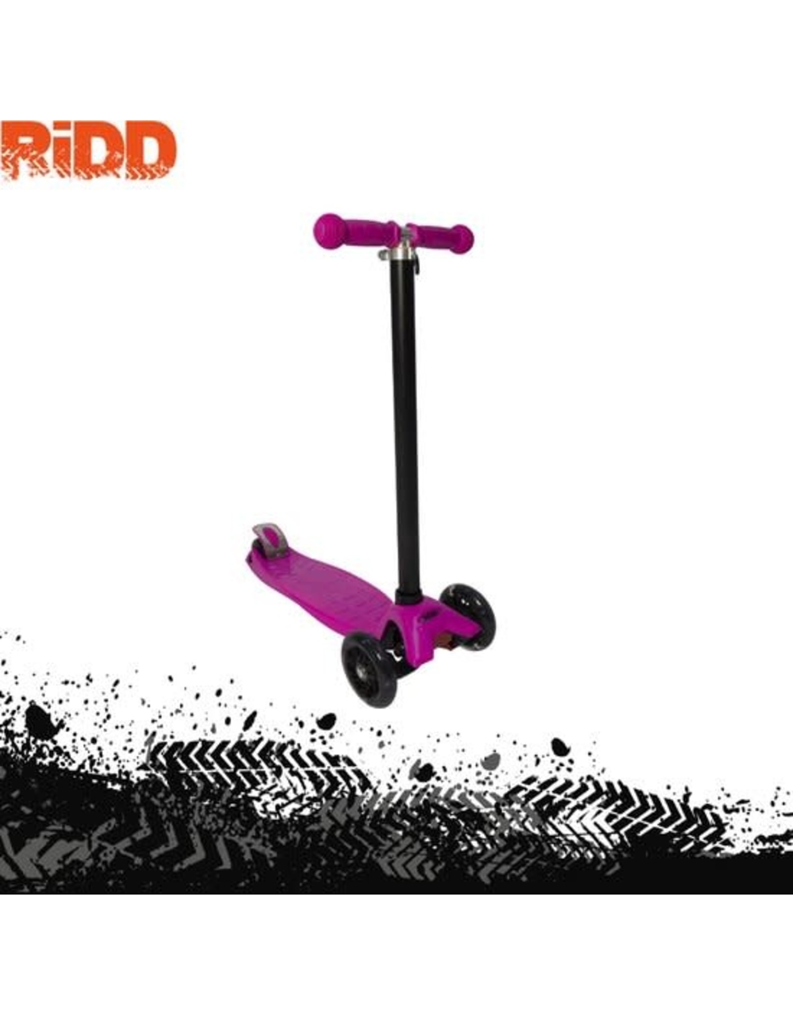 RIDD RiDD Kids Scooter - Stunt Scooter - Step - ABEC-7 - Vanaf 3 jaar - 2 Achterwielen met LED verlichting - RVS Rem - Pink - Roze