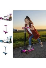 RIDD RiDD Kids Scooter - Stunt Scooter - Step - ABEC-7 - Vanaf 3 jaar - 2 Achterwielen met LED verlichting - RVS Rem - Pink - Roze