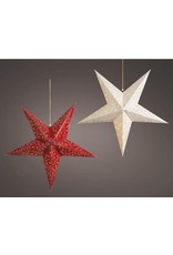 Decoris Kerst Ster incl. verlichting 60cm 2 assorti