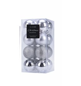 MERKLOOS Kerstbal Onbreekbaar 5.00cm 16 stuks - Zilver