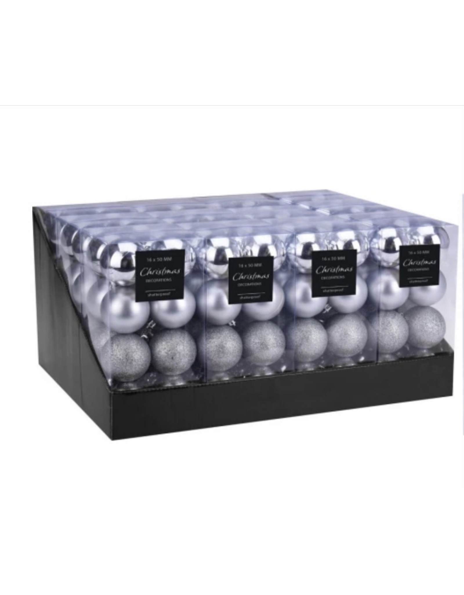 MERKLOOS Kerstbal Onbreekbaar 5.00cm 16 stuks - Zilver