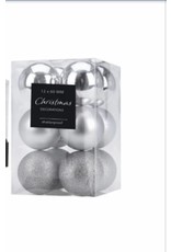 MERKLOOS Kerstbal Onbreekbaar 6.00cm 12 stuks - Zilver