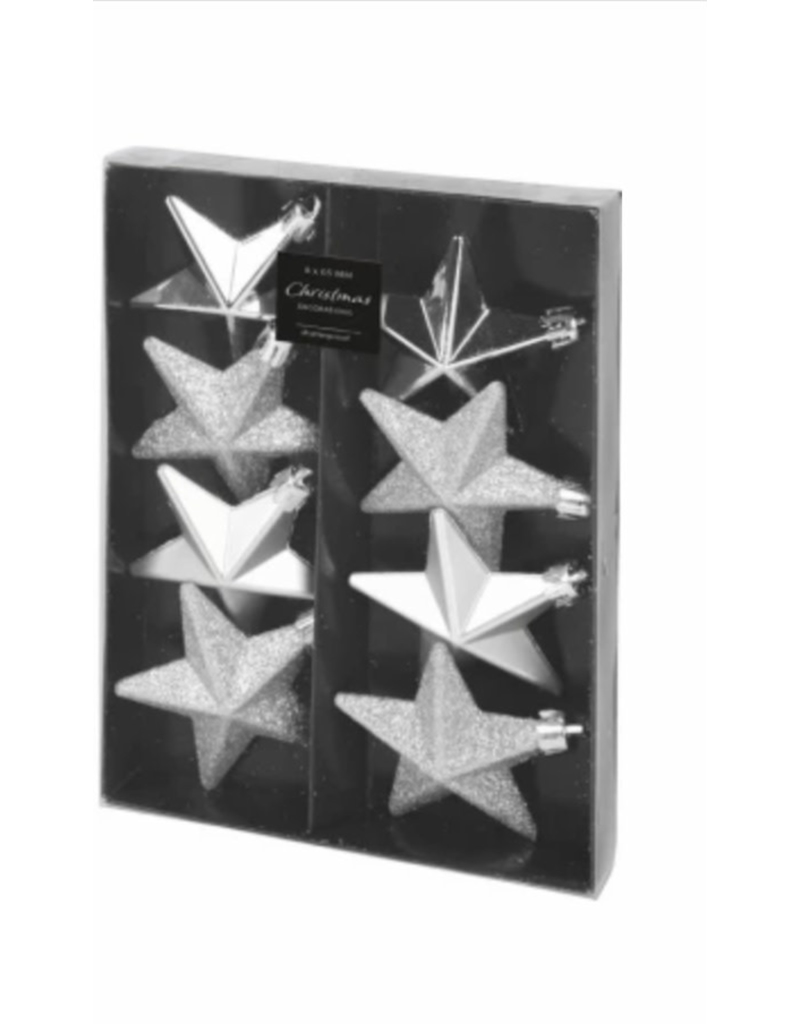 MERKLOOS Kerstbal Onbreekbaar Ster 6.50cm 8 stuks - Zilver