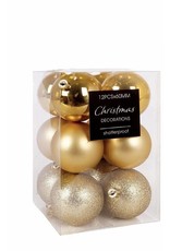 Kerstbal Onbreekbaar 6.00cm 12 stuks - Goud