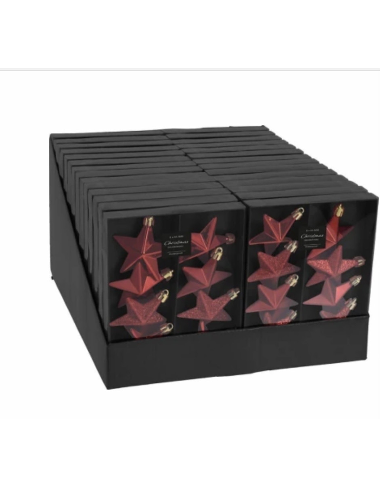 MERKLOOS Kerstbal Onbreekbaar Ster 6.50cm 8 stuks - Rood