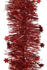 Decoris Kerst Slinger Stars 270cm - Rood